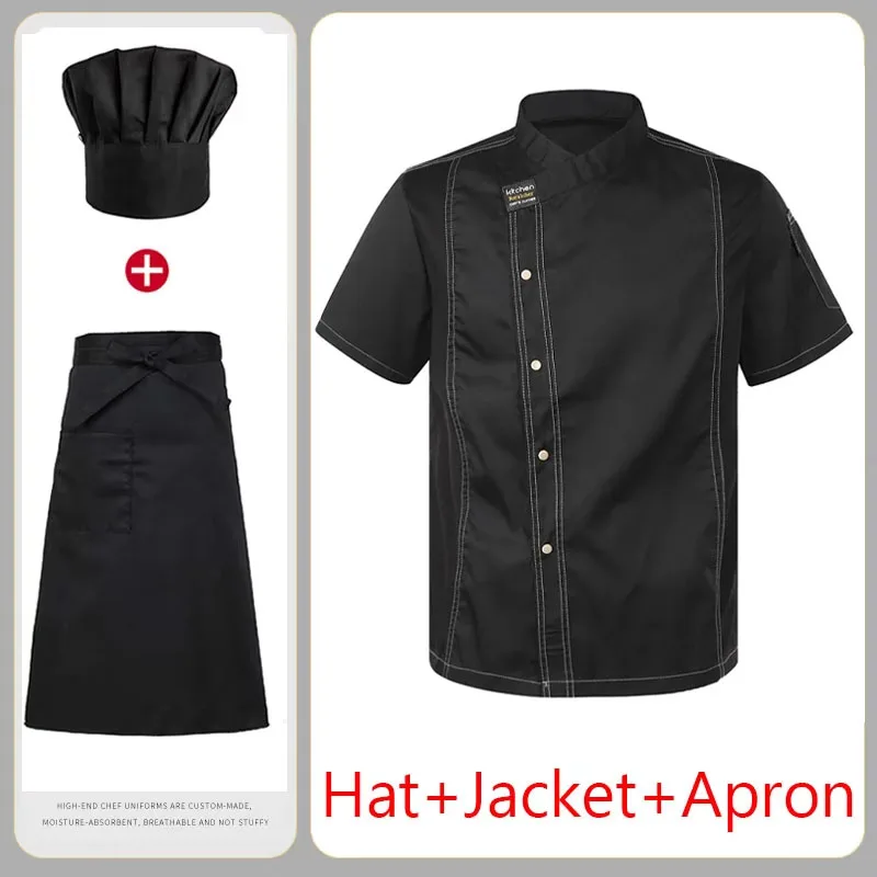 

Униформа для общественного питания, фартук для шеф-повара, кухонная куртка, рабочая кепка для общественного питания, отель, ресторан, столовая, выпечка, домашняя