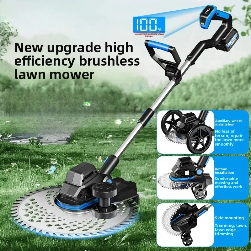 Premium New Lawn Mower Electric Long Battery Life Agricultural Harvesting And Weeding Hand-held Lawn Mower Lawn Mowing Artifact