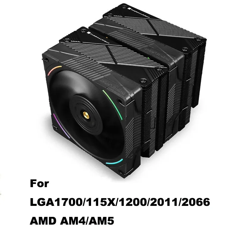 Enfriador de aire con ventilador de torre DTPC 105-280W 7 heatpipes CPU Cooler Dual para 2696 V4 LGA 1700/1200/2011/2066/115X y AM5/AM4 /RYZEN 7000