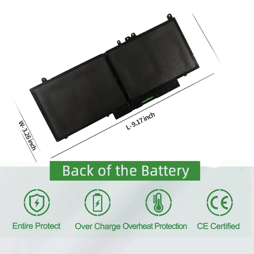 SKOWER 51Wh G5M10 Laptop Battery for Dell Latitude 3150 3160 E5250 E5450 E5550 Series WYJC2 1KY05 451-BBLN 451-BBLL 38Wh RYXXH view 5