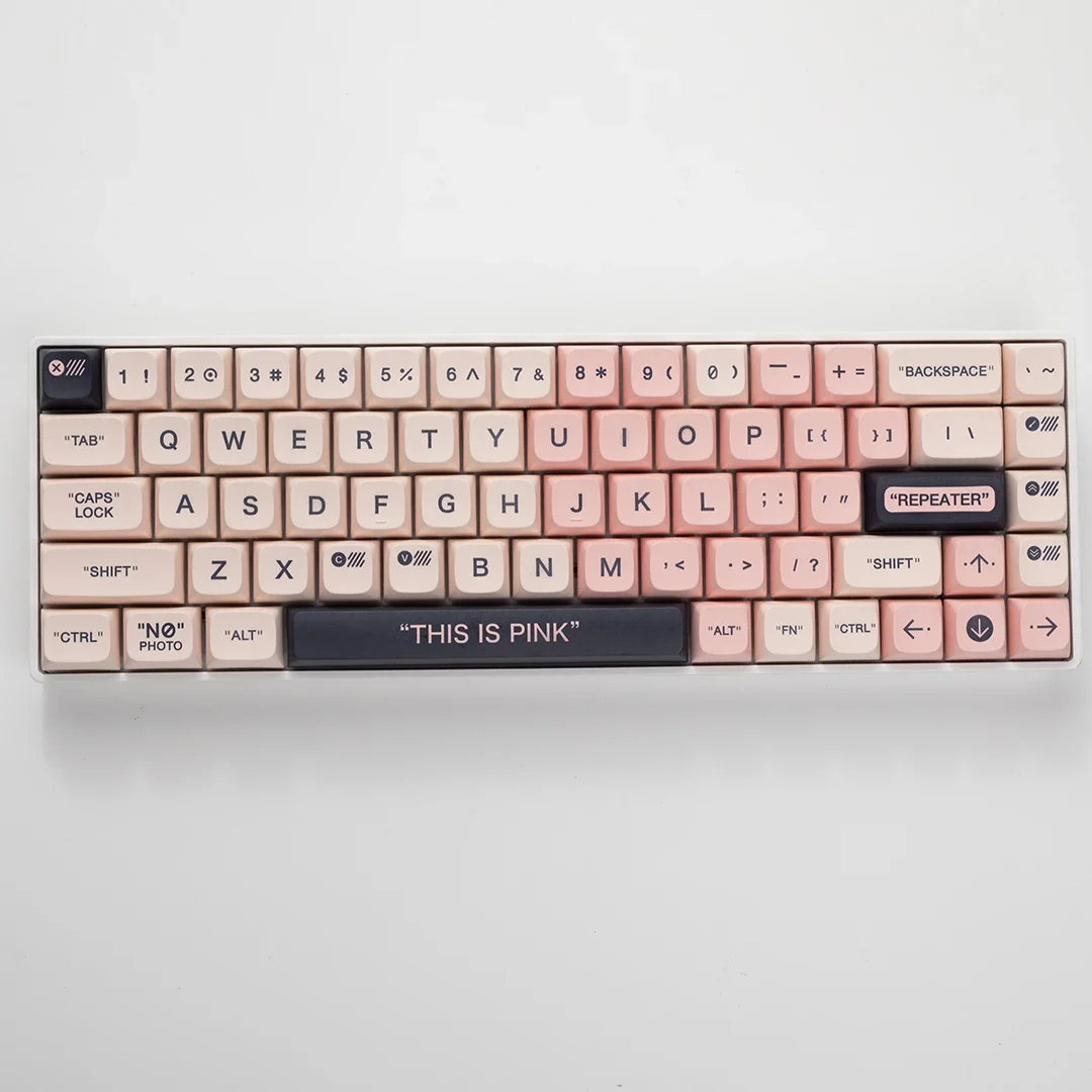 

XDA high pink plastic keycap dirty powder pbt sublimation RK98 N75 VGN S99 87 104 DK68