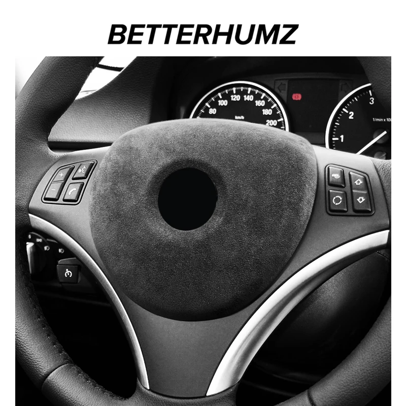 Alcantara Carbon Fiber Steering Wheel Cover for BMW E90 E92 E93