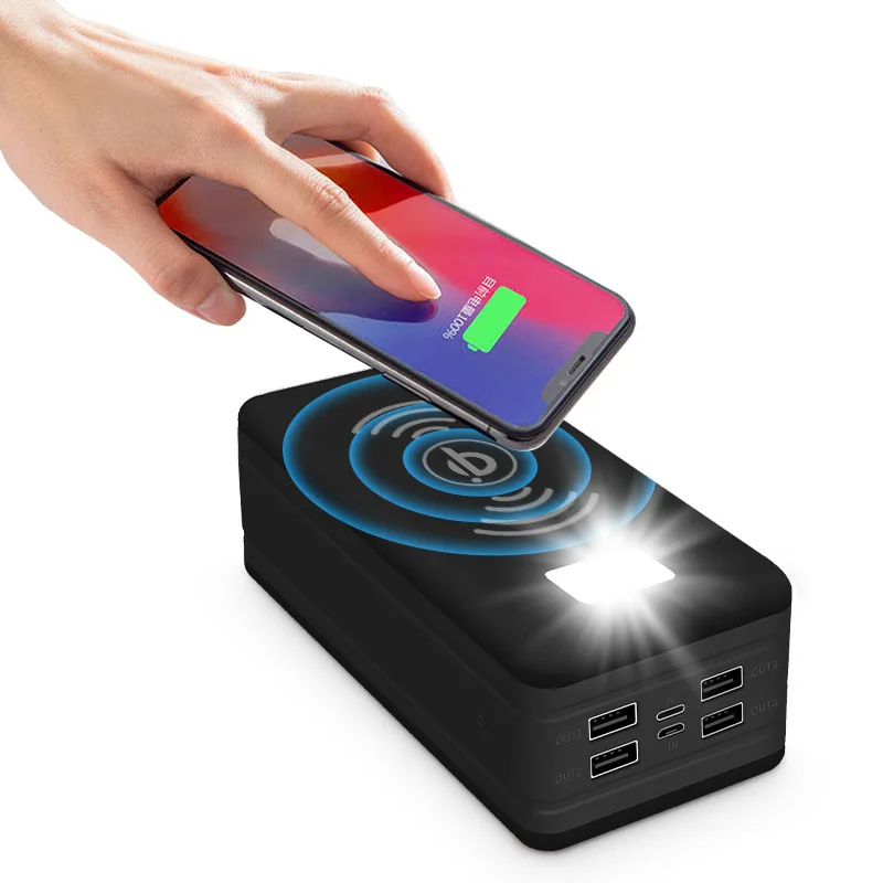 Private Mold 50000 MAh Solar Wireless Power Bank Large Capacity Outdoor with Camping Light Mobile Power Supply Factory view 4