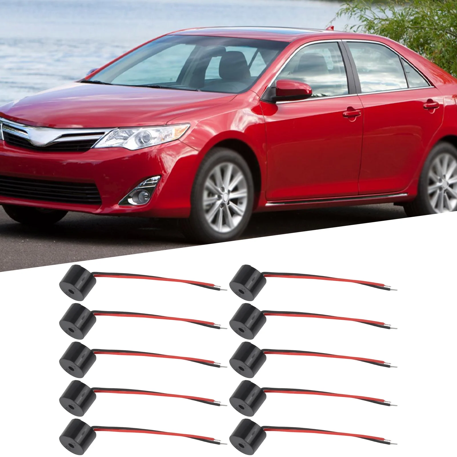 Tool Buzzer 10Pcs/Set 12V ABS Beeper Brand New Connector DC 3-24V Elegant Design Piezo Electric Electronic Wired