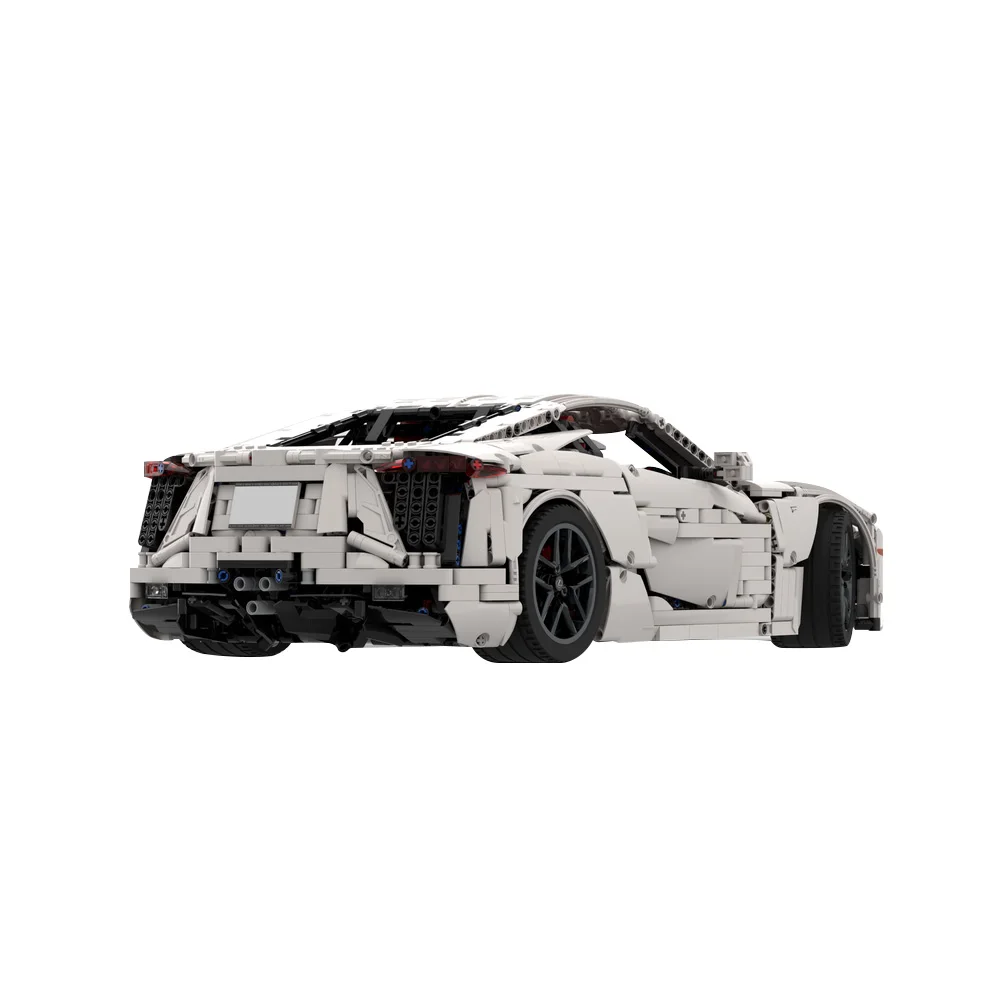 MOC Sportwagen Lexused LFA 1:8 Model Bouwsteen Snelheid Sportwagen Witte Stadsauto Kampioenschap Racing Gemonteerd Baksteen Speelgoed Cadeau