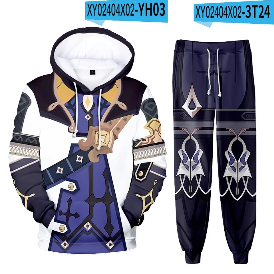 Autumn Anime 3D Printed Hoodie Suit Men Sweatshirts Sweatpants Casual Fashion Two Piece Tracksuit Set Men's Clothing