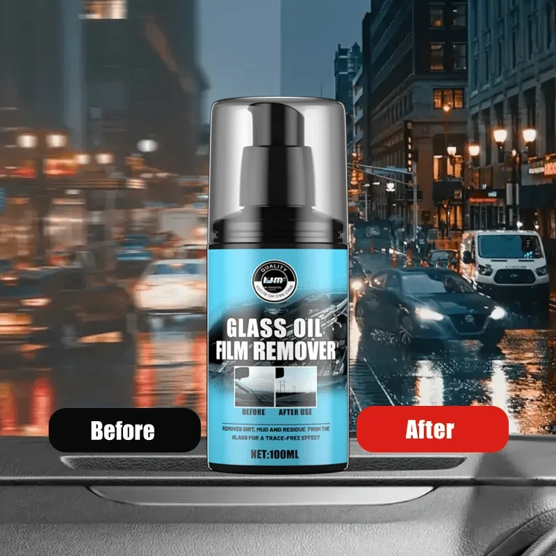 Средство для удаления стеклянной масляной пленки объемом 100 мл — эффективно удаляет водные пятна, воски, масла и покрытия для прозрачной и без пятна.