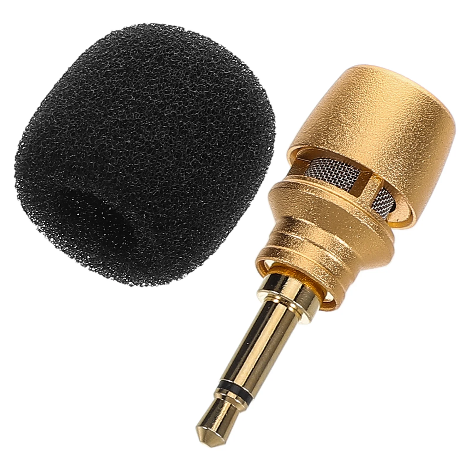 

Phone Microphone Gold 35mm Single Channel Condenser for Singing Live Streaming Recording Portable Handheld Mini Microphone