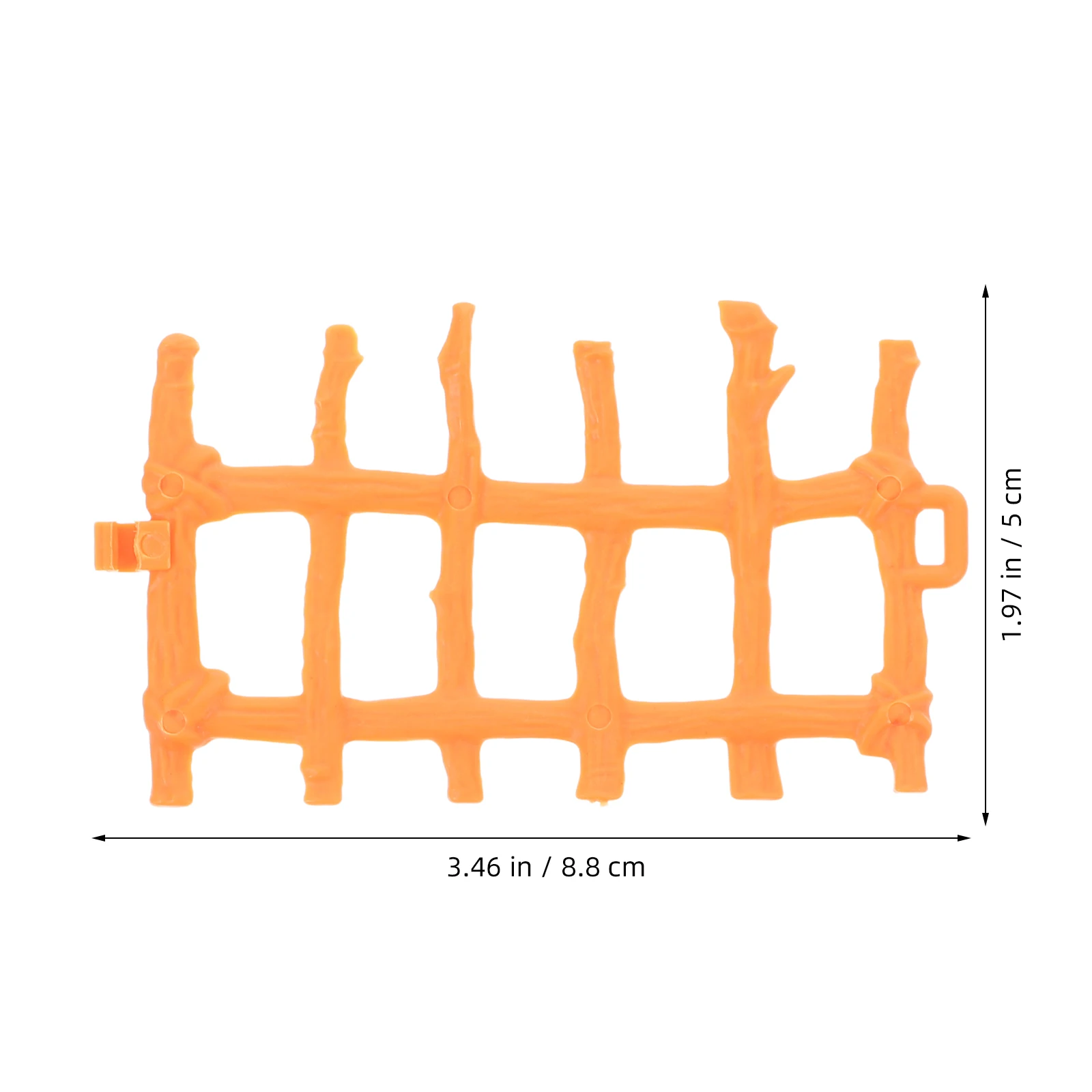 50 stuks Micro Landschap Hek Realistisch Hout Kleur Plastic Mini Boerderij Hek Set voor Tuinbehuizing Dierenbarrière Scène