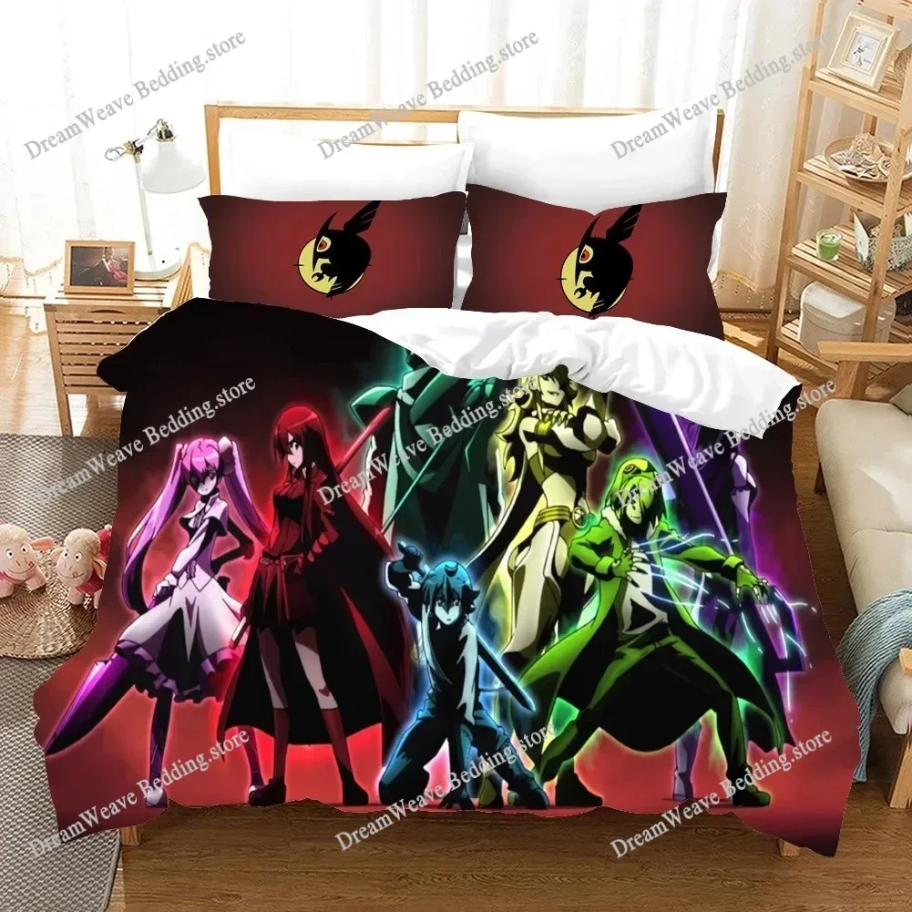 

Akame Ga KILL Luxury Bedding Set Japan Anime Cartoon Duvet Cover Set Comforter Bedspread Twin Single Size Printed Home Textile74
