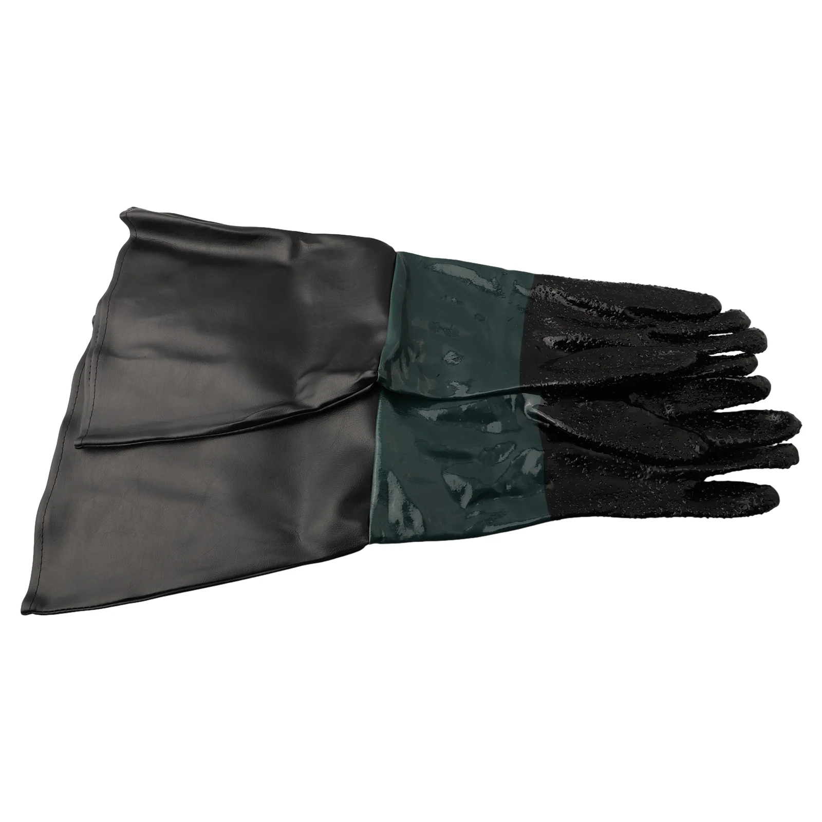 Sandblasting Gloves Sand Blasting Glove For Heavy-Duty Sandblasting Green + Black Work Gloves 1 Pair High Quality