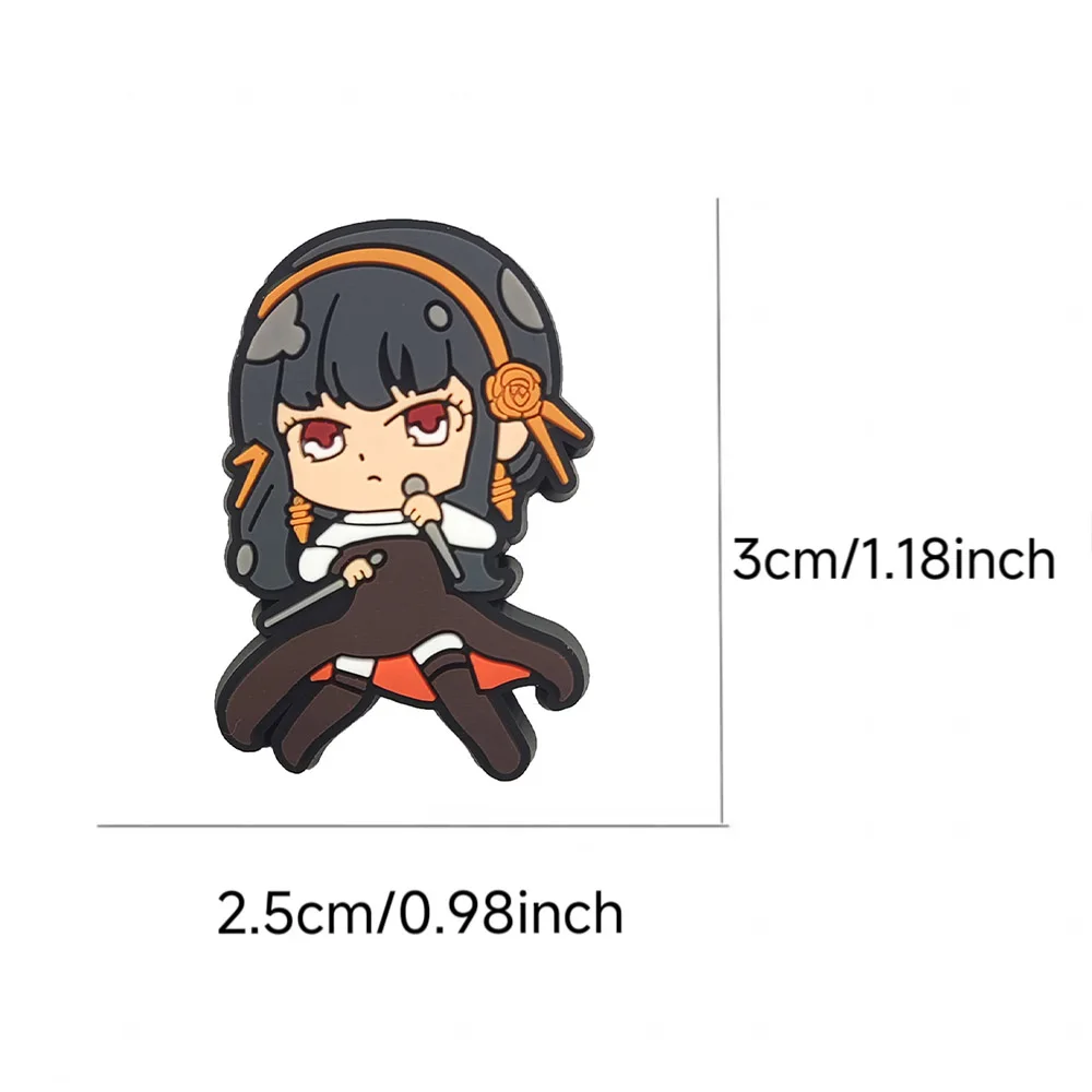 Neue 24-teilige Cartoon Anime Spy Family Serie PVC Schuh-Accessoires DIY Loch-Armbänder Slipper Abnehmbare Modische Dekoration Geschenke – Detail 3