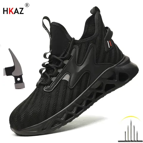안전 신발 남자 Anti-Smashing Steel Toe Cap 불멸의 빛 Anti-slip 통기성 운동화 작업 신발 안전 부츠