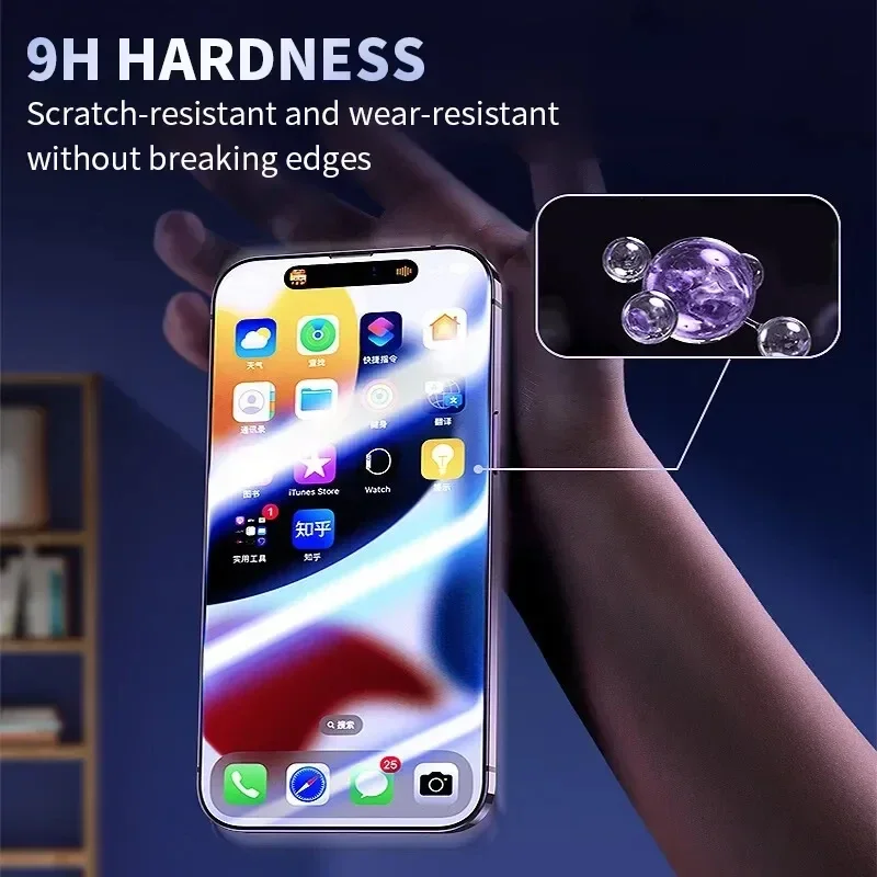 5PCS Full Cover Tempered Glass Screen Protector For iPhone 16 15 14 13 12 Pro Max Protection Glass For iPhone 14 15 16 Plus