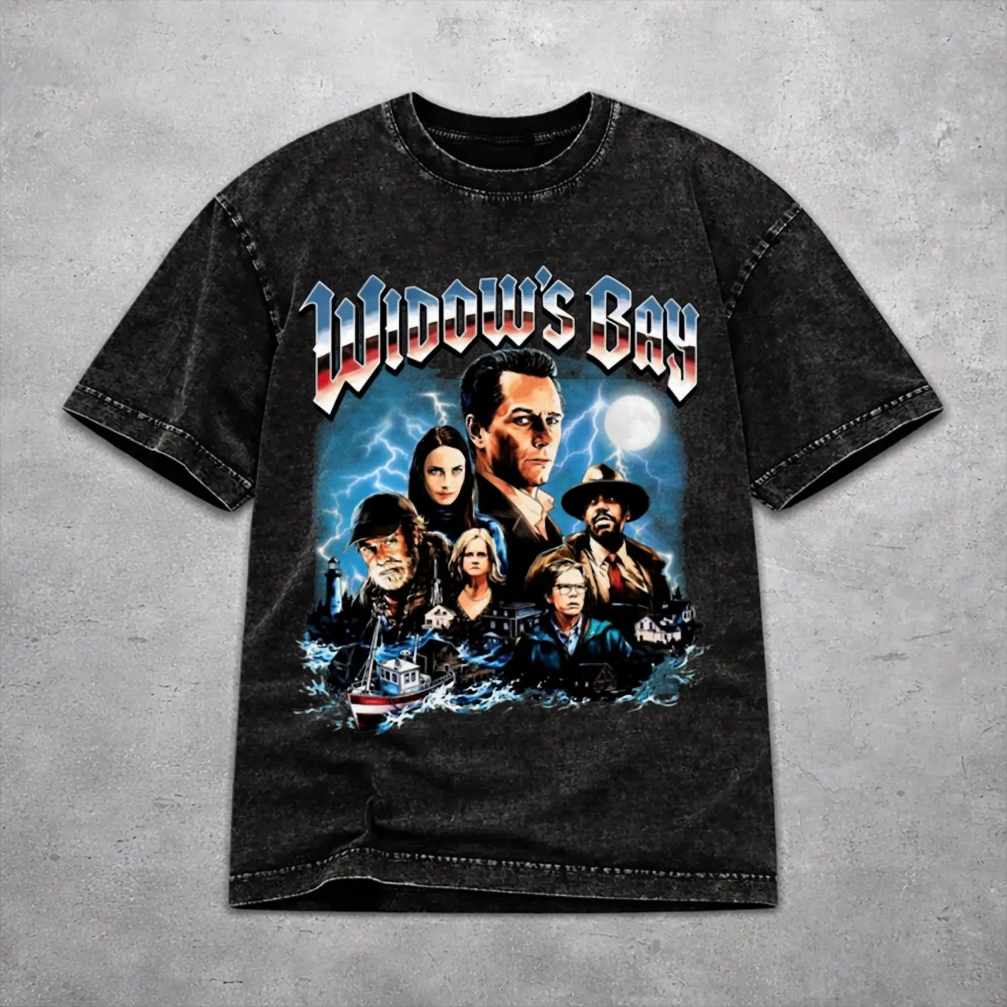 Men Women Harajuku Washed T-shirts Widow's Bay Horror Movie 2026 Print T Shirt Accessories Oversize  Tee Shirts
