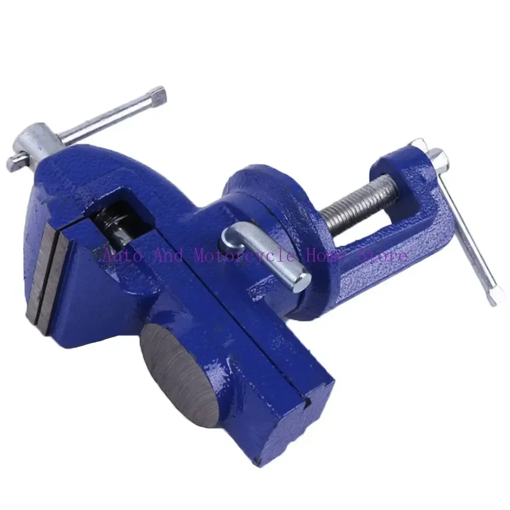 Light Duty Mechanic Clamp-on Table Vise 360 Degree Swivel Base Cast Iron Table Top Clamp Press Vise with Anvil