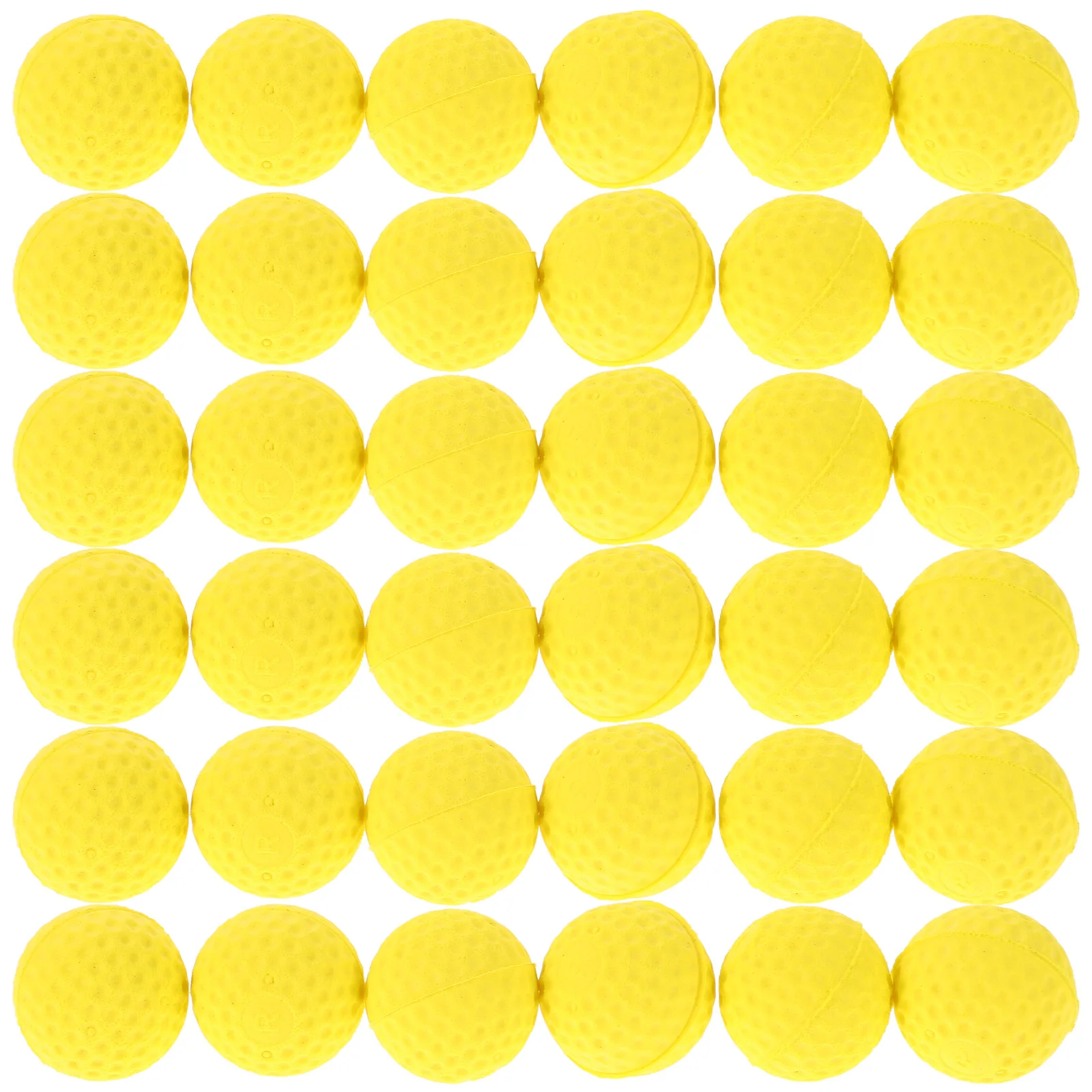

50pcs Foam Golf Practice Balls Bright Yellow Soft Eva Playing Balls For Kids Adults Indoor Outdoor Tossing Training Small Funny