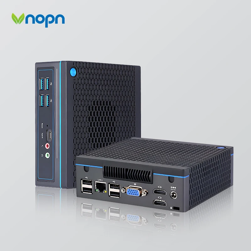 VNOPN AMD PRO A6-8500B мини-ПК Компьютерный игровой NUC Тройной дисплей WIFI5 Двойной HDMI + VGA Windows 11 pro Офисный настольный компьютер