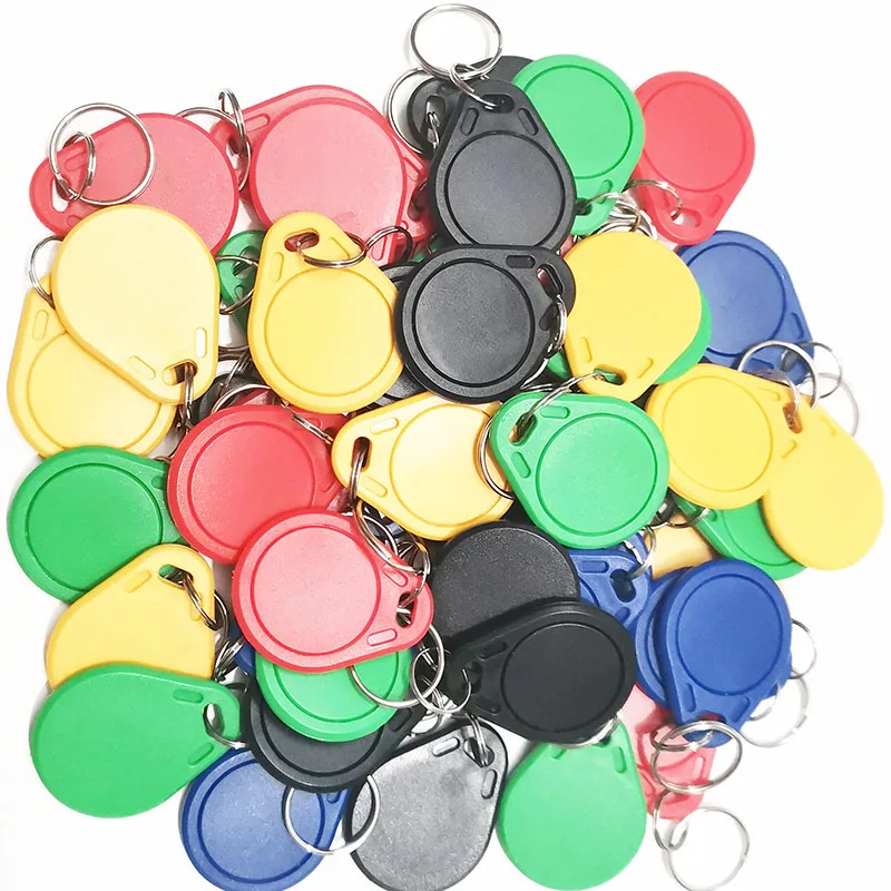 

100pcs/Lot 125Khz Proximity RFID EM4305 T5577 Smart Card Read and Rewriteable Token Tag Keyfobs Keychains Access Control