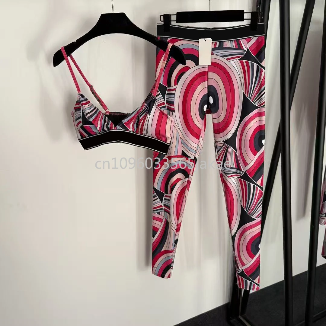 

Роскошный дизайн, женские костюмы из двух предметов, дизайнерские брендовые комплекты для йоги, женские купальники