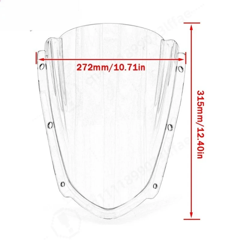 For ZX 10R ZX10R/RR ZX-10R 2021 2022 2023 2024 2025 Motorcycle Windshield WindScreen Double Bubble Wind Deflector