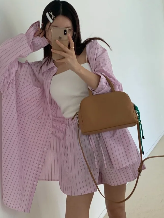 

Женский летний новый повседневный комплект Lazy Sle с высокой талией, защита от солнца и надписью, стандартный крой, средний мягкий