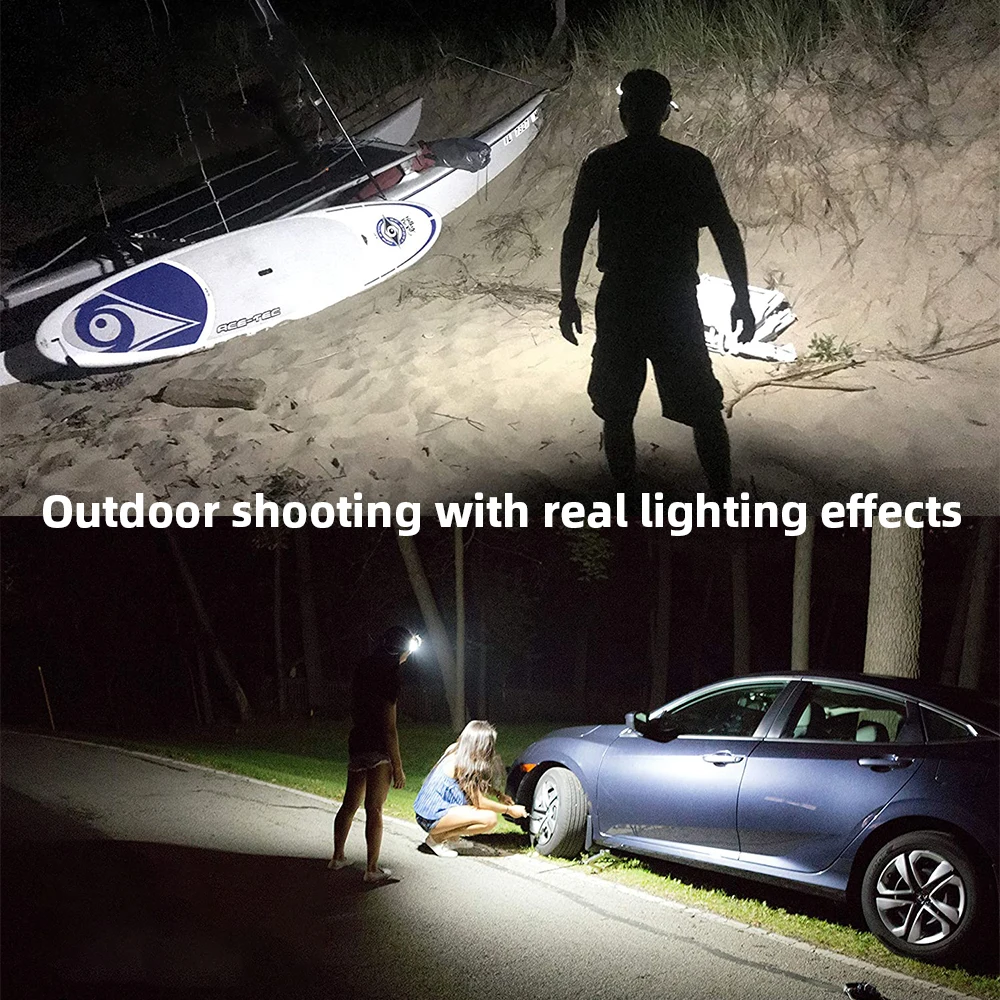 5LED+COB Rechargeable Headlamp Fishing Headlight Super Bright Lamp Red and Blue Lights Camping Hiking Portable Lighting