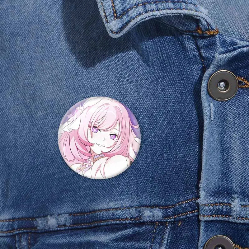 ผลกระทบ Honkai 3rd เคลือบ Pins การ์ตูนไอคอน Badge รอบเข็มกลัดกระเป๋าเป้สะพายหลังเสื้อผ้าเครื่องประดับแฟนของขวัญ