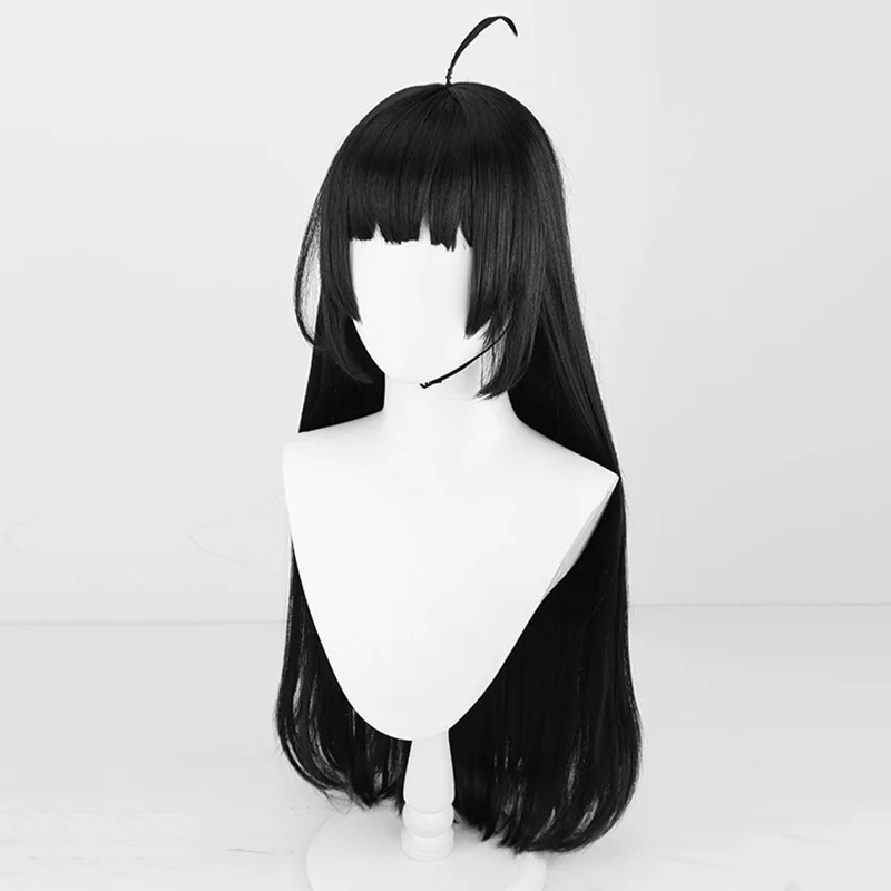 Juego azul archivo Kasumizawa Miyu Cosplay peluca negro/púrpura oscuro pelo sintético largo liso fiesta de Halloween