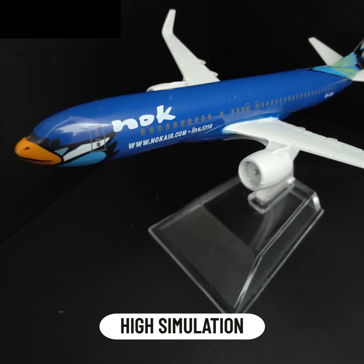 Scale 1:400 Metal Aircraft Replica Thai NOK Blue Bird Airplane Diecast Miniature Kids Home Decor Toys Model for Boys Girls