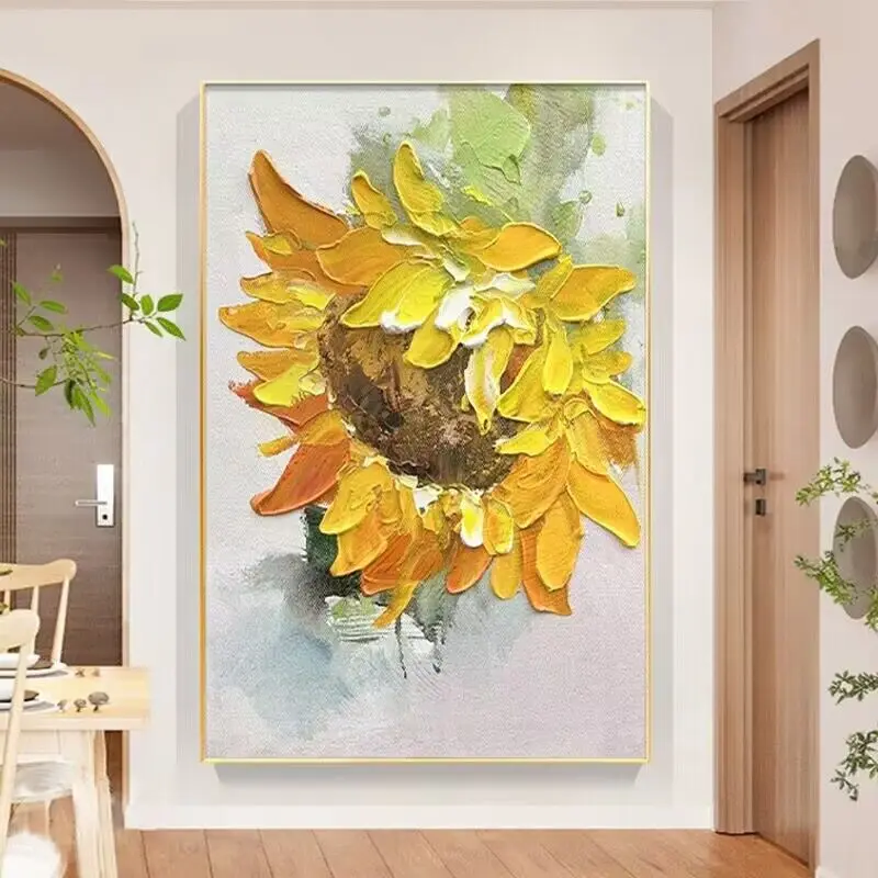 Nordic Abstract Living Room Decoration Painting Original Handmade Dining Room Sofa Background Decoration Painting Corridor Mural