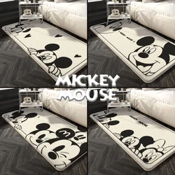 Disney Mickey Mouse Carpet Imitation Cashmere Floor Mat Home Living Room Bedroom Window Blanket Absorbent Dirt Resistant Rug