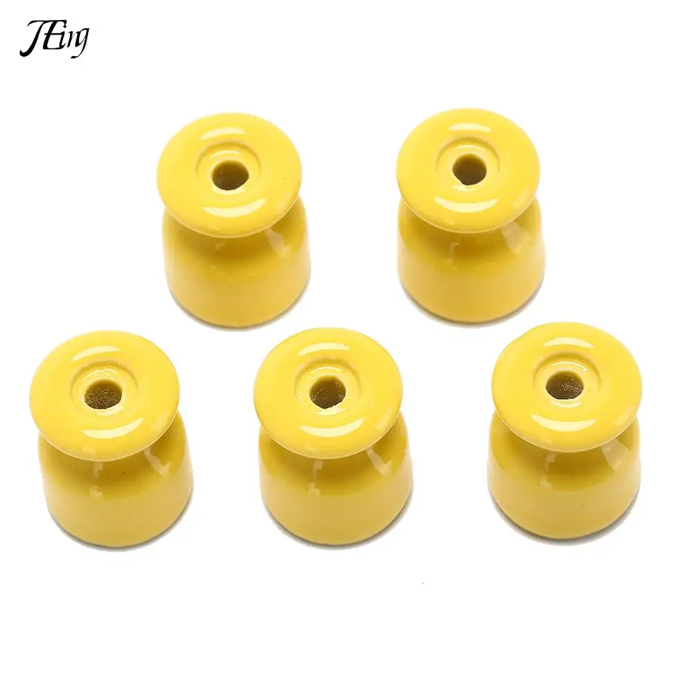 5 Pieces Porcelain Insulator For Wall Wiring Ceramic Insulators With Screw