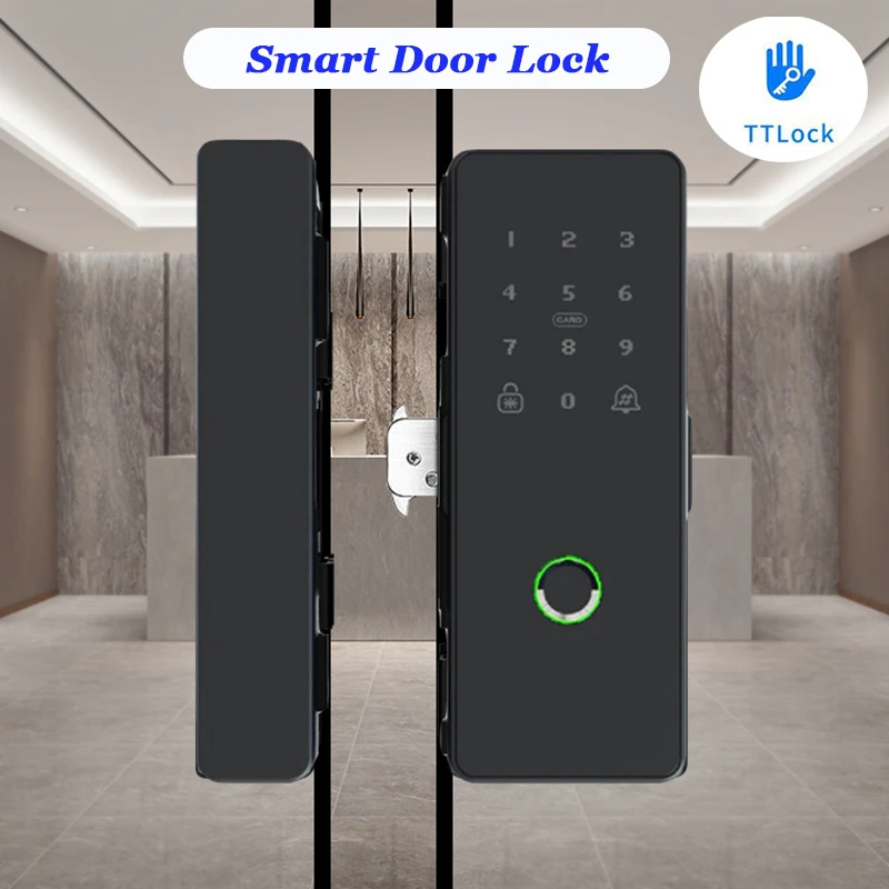 Sliding Glass Door Lock ttlock Bluetooth Lock  Passage mode G2 Wifi Gateway Optional Remote Unlock Smart Lock Office Security