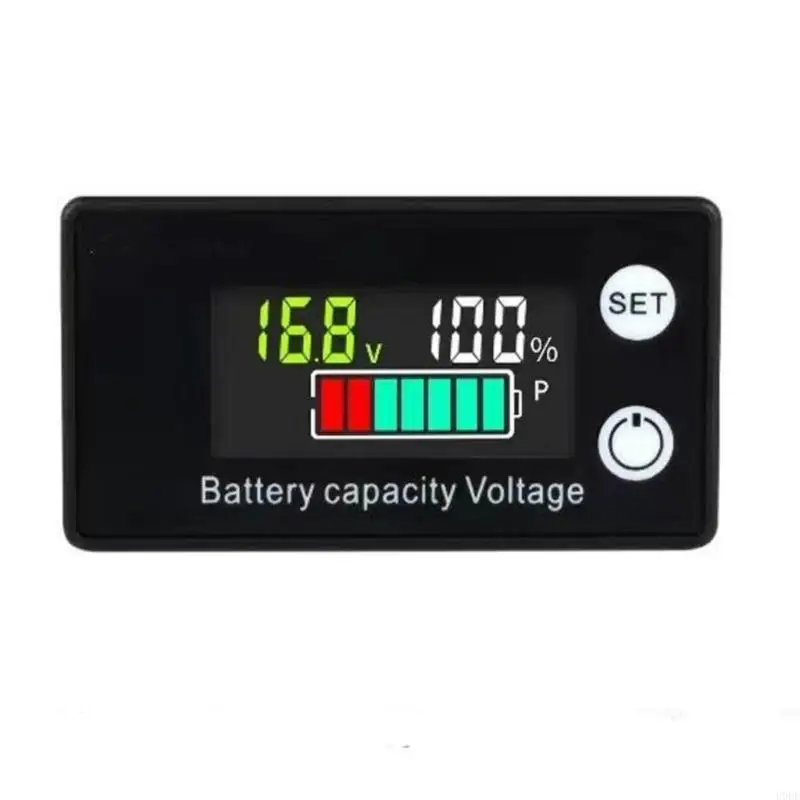   DC8-100V Electricity Meter Digital LED Display Car Battery Charges Levels Indicators Leads Acid Lithiums Voltmeter