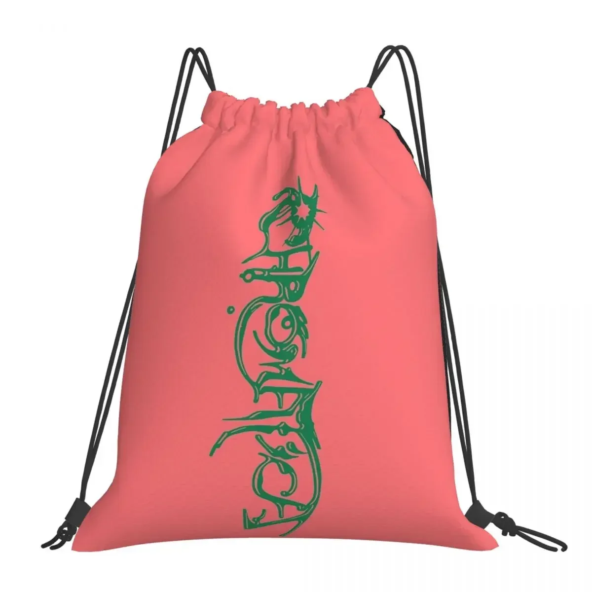 

Lady Gaga Chromatica Logo (Green Chrome On Pink) Backpacks Multi-function Drawstring Bags Storage Bag BookBag For Woman School