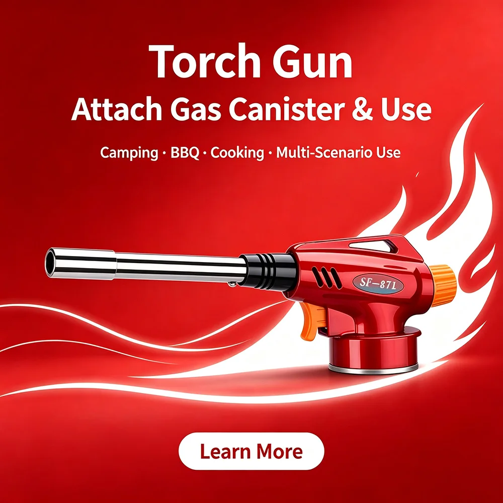 Multi Purpose Gas Blow Torch Butane Canister Torch Lighter For Creme Brulee Cooking Camping Barbecue Charcoal Fire Starter