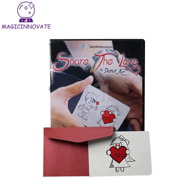 Christmas Day Share the Love cards Mental magic close up magic children best gift magician  teaching material