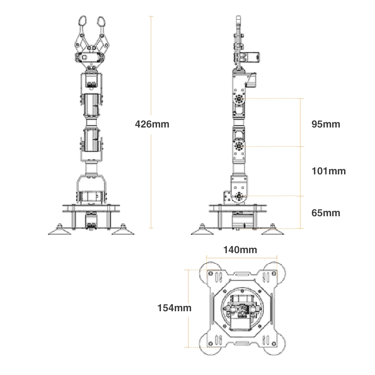 xArm UNO 6DOF Roboterarm, mechanischer Arm (montiert/unmontiert), mit Sekundärentwicklungssensor-Kit für Arduino