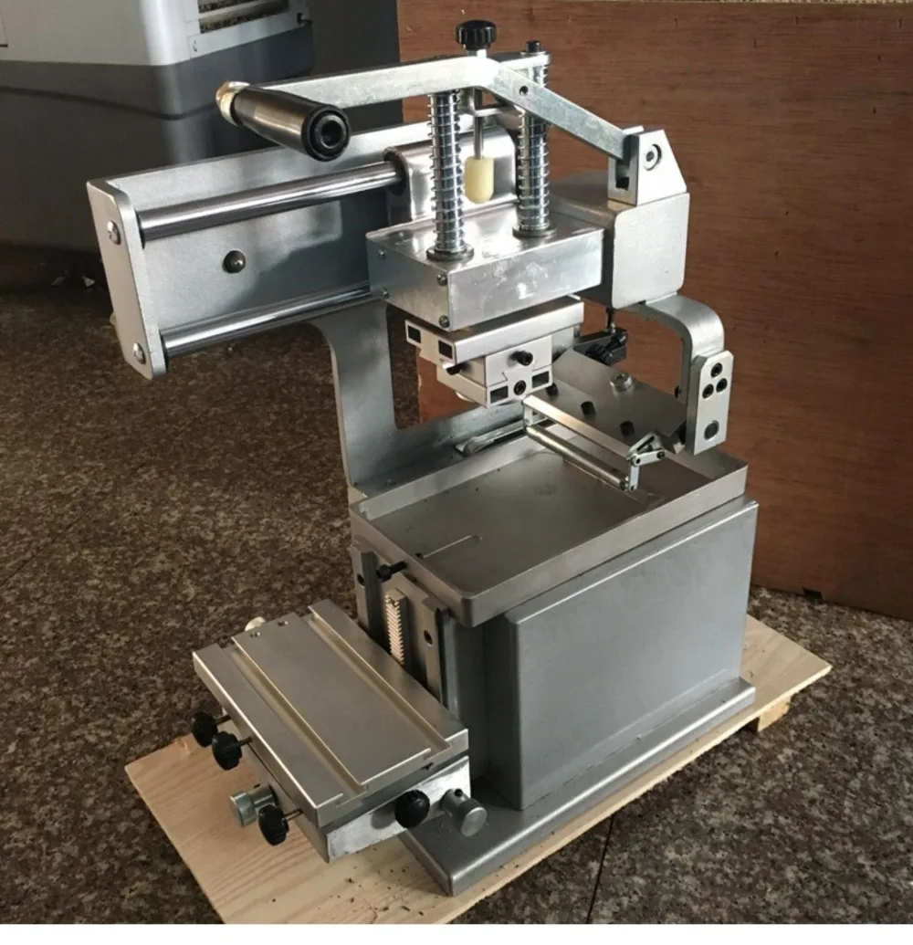 Manual pad printing machine high precision oil cup pad printer code printer date trademark mask printing