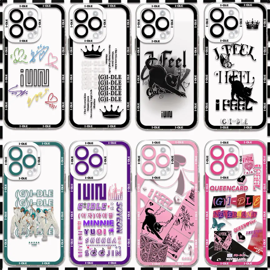 K-pop (G)I-DLE i Feel Phone Case For Xiaomi Redmi Note 13 12C 11 10C 13C 10s 9 9s 9A 9T 9C 8 7 Pro Max 4G 5G Transparent Cover