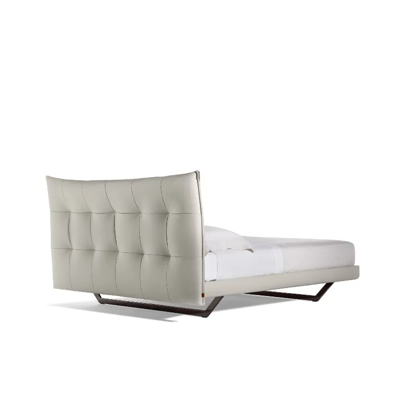 Italian minimalist bed, simple double bed, double master bed