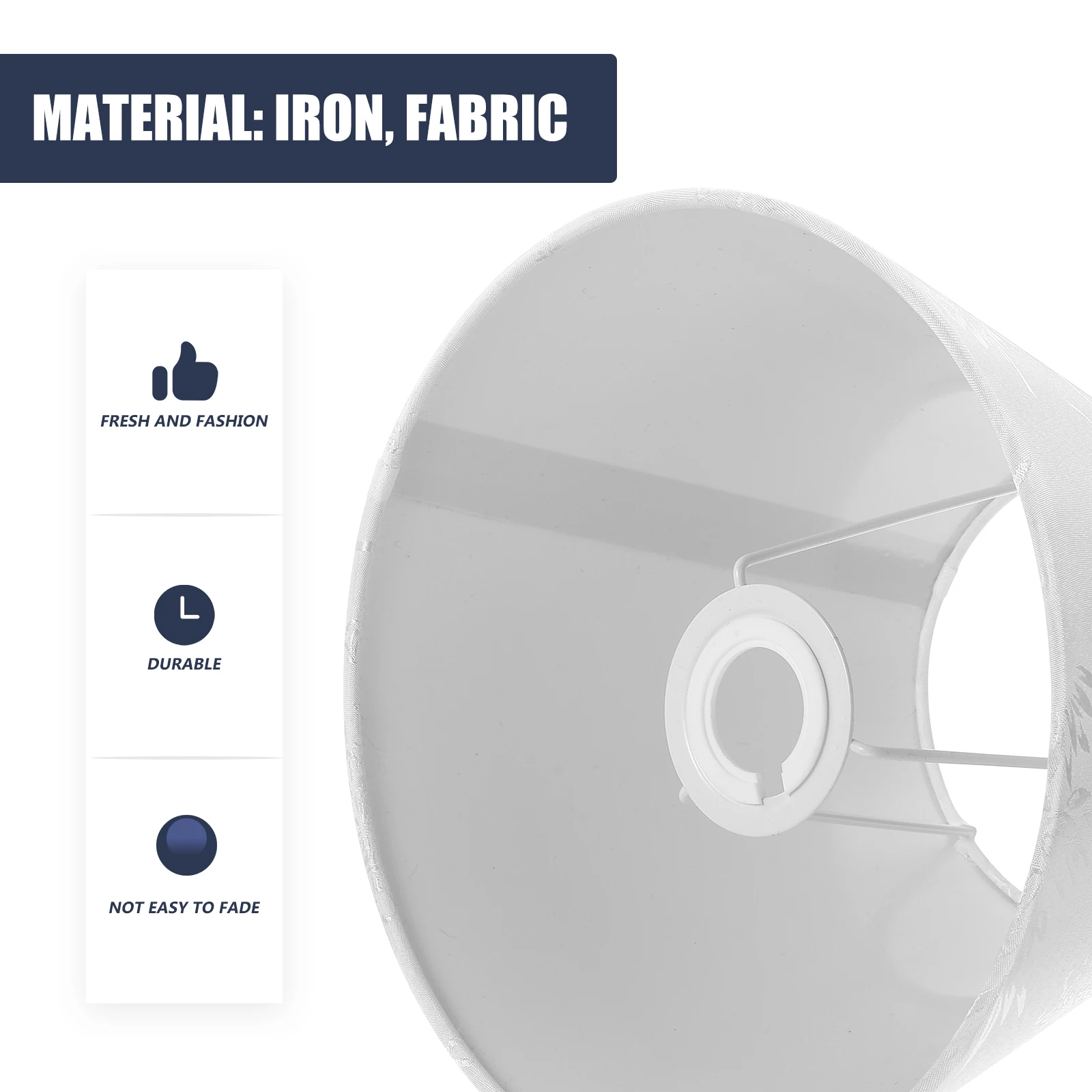 

Fabric Lampshade Table Lamp Cover Household Light Shades Indoor Ceiling Covers Iron Material Long Lasting Easy Detachable