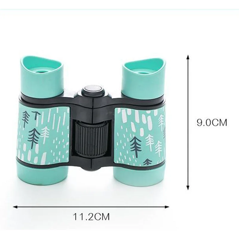 Xq-子供用ゴム製ハンドル付き滑り止め双眼鏡、4x30色、屋外おもちゃ、ギフト、インドの木、ピンク