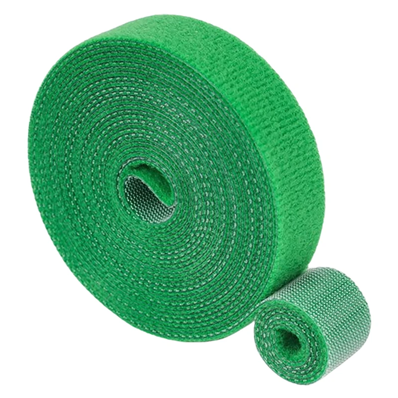 Corbata de vendaje de nailon para plantas, lazos de gancho reutilizables para plantas, cinta de sujeción verde, envoltura de caña de bambú, soporte, accesorios para el hogar y el jardín, 1/3/5M