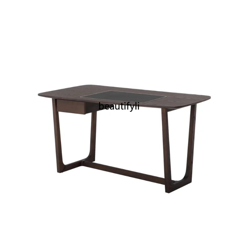 

Modern Solid Wood Desk Dressing Table Dresser Computer Desk Desk with Storage Drawer Ash Wood furniture living room coffe table