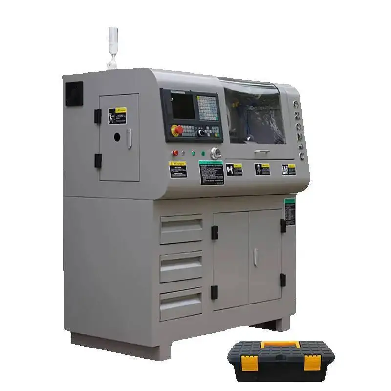Máquina de torno CNC de bancada leve de alto desempenho Cnc210 para processamento de metal