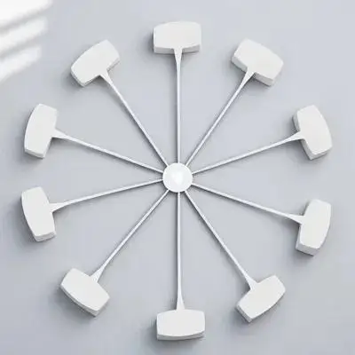 

10 шт. прочных пластиковых этикеток для растений Т-образной формы с угловым дизайном для быстрой идентификации растений в теплицах и питомниках