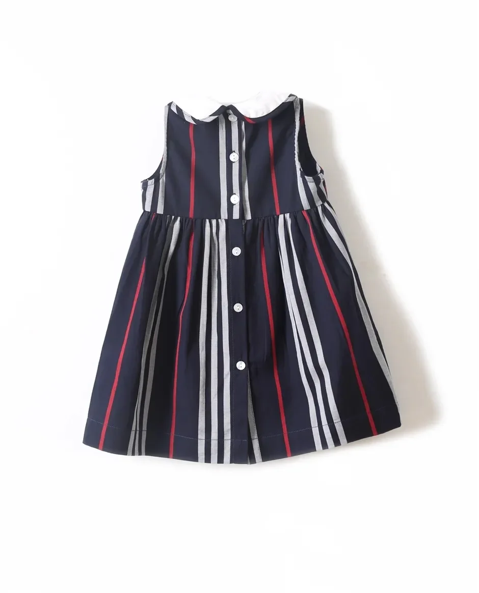 Baby Girls Dresses  Summer New Baby Girl Female Cotton Dress Baby Cotton Striped Princess Tutu Dresses Kids Clothing