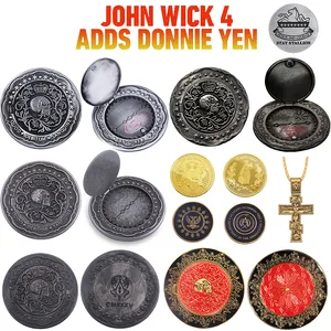 John Wick Blood Eid Marker Metall -Jury, Requisitenzubehör, Emblema -Beschäftigung, Geschenksammlung 6 Hauptverkaufs Uhr John Wick - №6